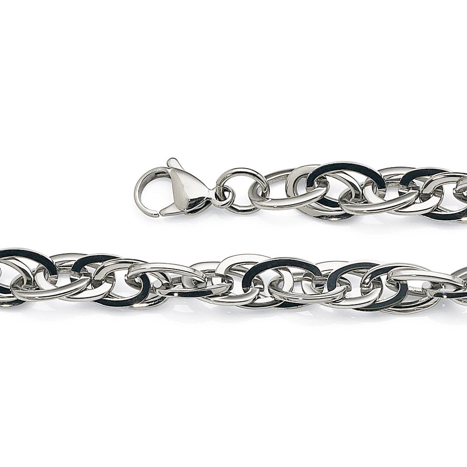 Stainless Steel Interlocked Link 20cm Bracelet