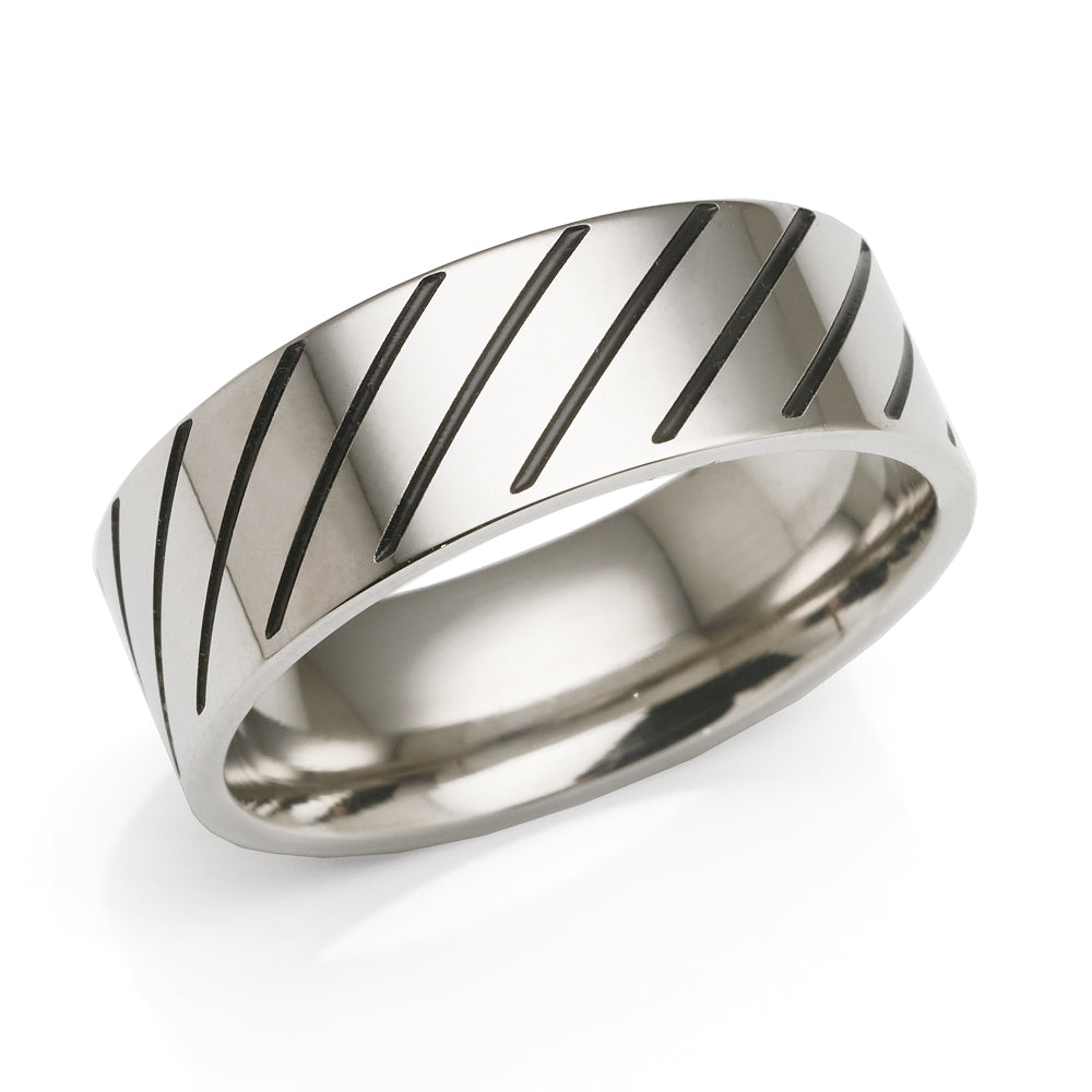 Stainless Steel 8mm Wide Ring