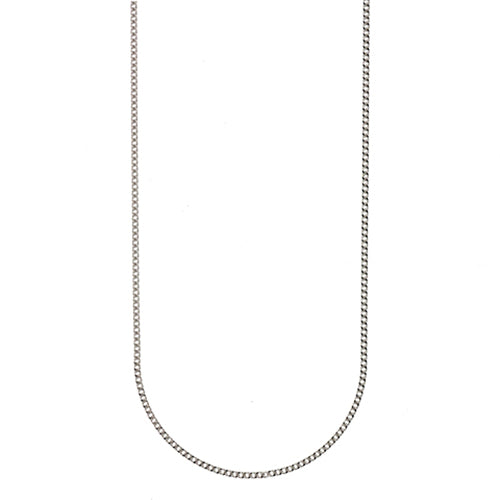 9ct White Gold Curb Link Chain