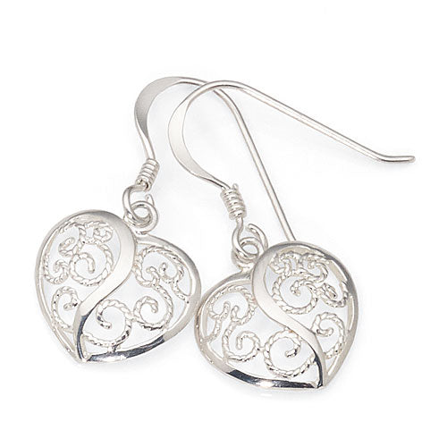 Sterling Silver Heart Hooks