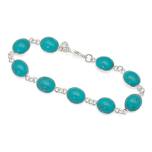 Sterling Silver Turquoise Bracelet