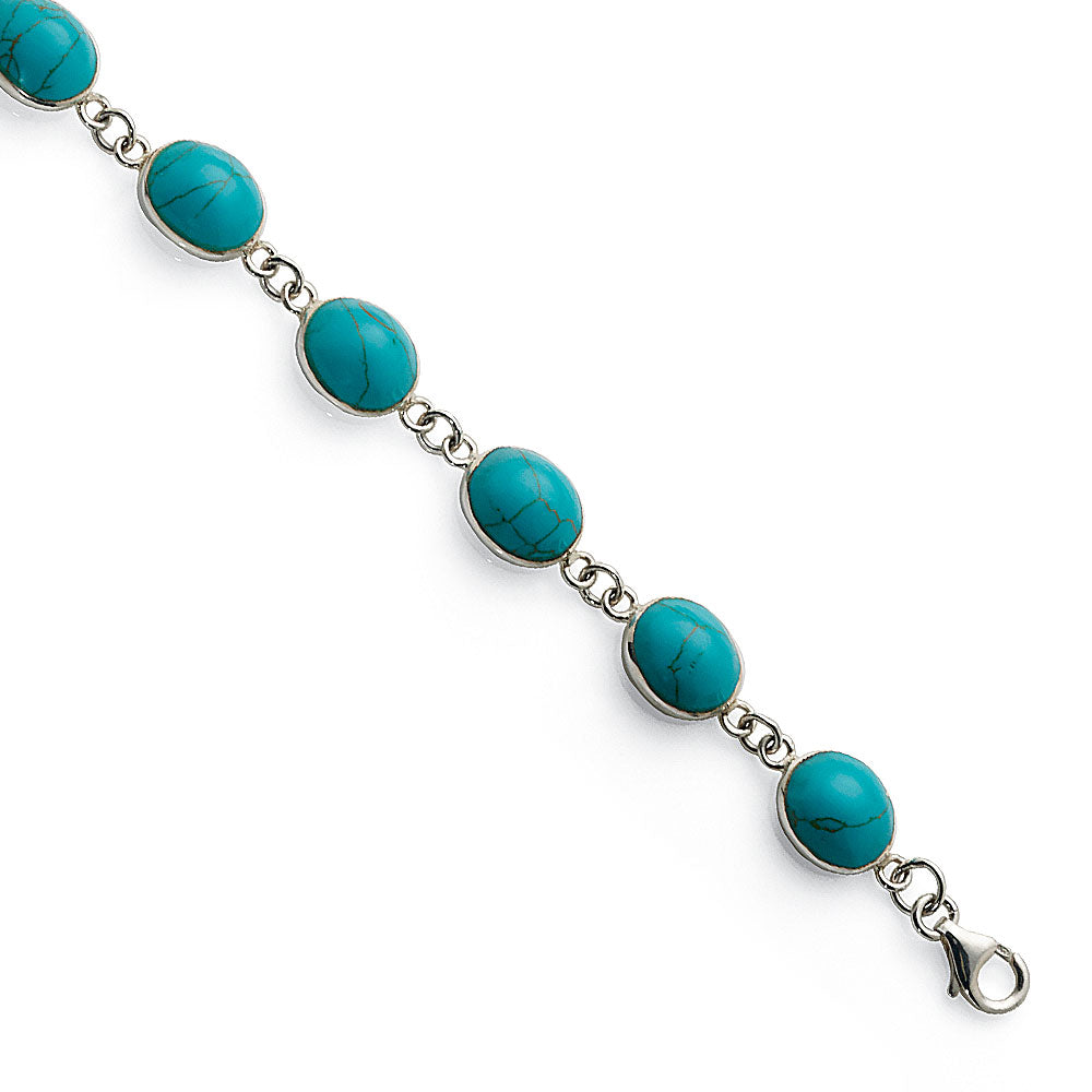 Sterling Silver Turquoise Bracelet