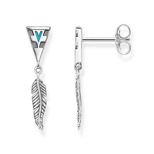 Thomas Sabo 'Tropical' Feather Drop Studs TH1991