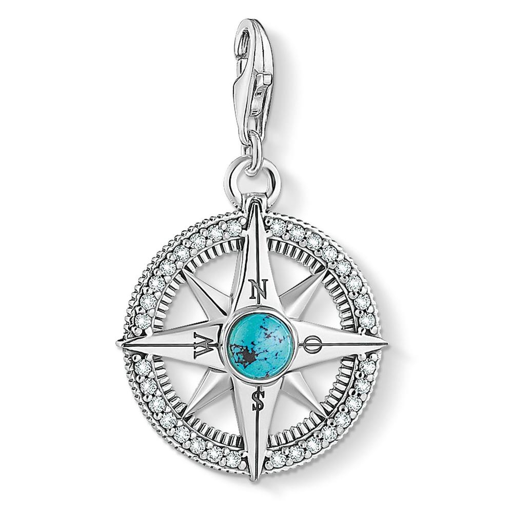 Thomas Sabo 'Compass Turquoise' Charm CC1773