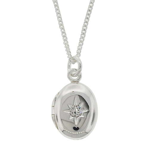 Sterling Silver 14x10mm Oval Locket