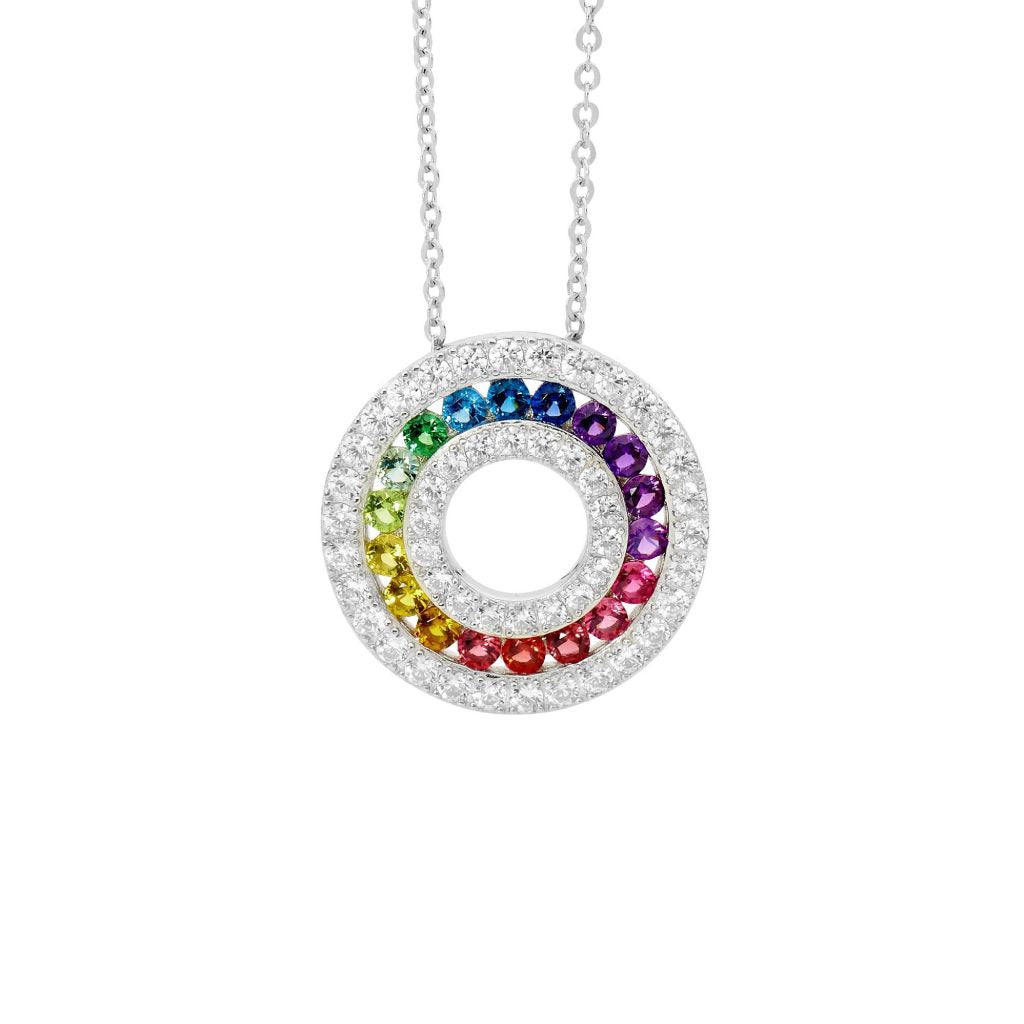 Ellani Rainbow Cubic Zirconia Necklet P833M