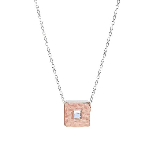 Najo 'Tribute' Rose-Tone Silver Necklet N6261