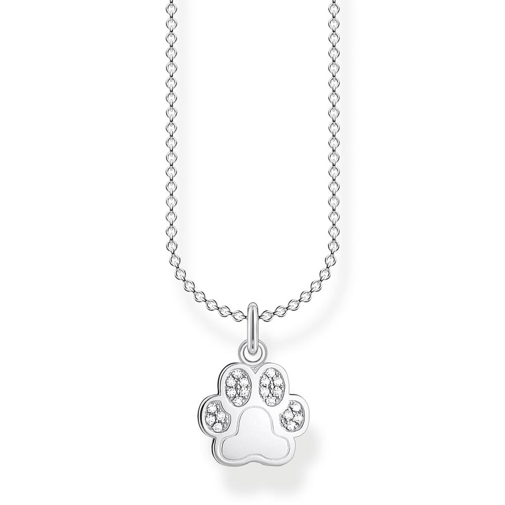 Thomas Sabo Sterling Silver Cubic Zirconia Paw Print Pendant