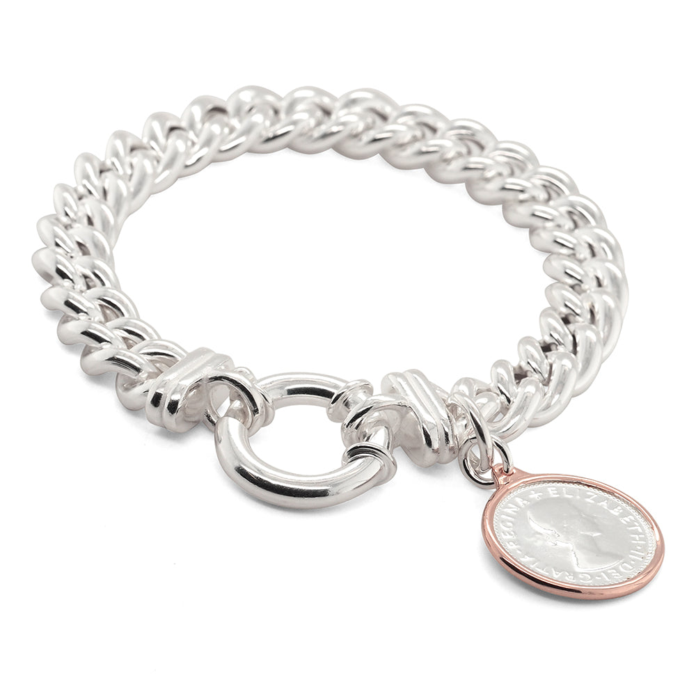 Von Treskow Small Mama Sixpence Coin Bracelet VTB339-VTC04