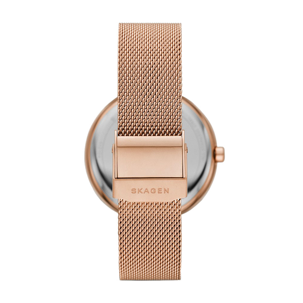 Skagen 'Karolina' Solar Powered Rose Stainless Steel Watch S